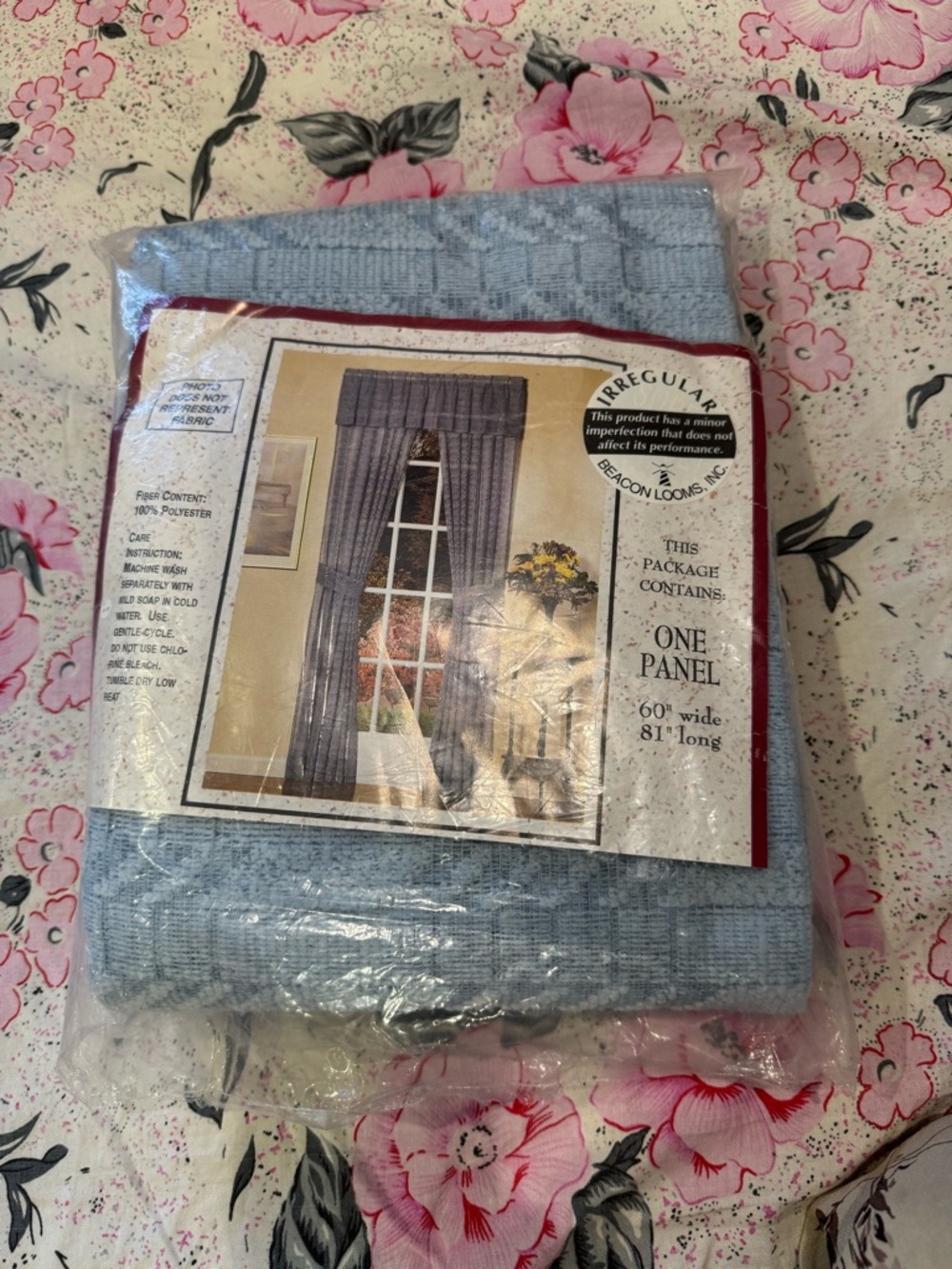 Single Panel Blue-Gray Curtain